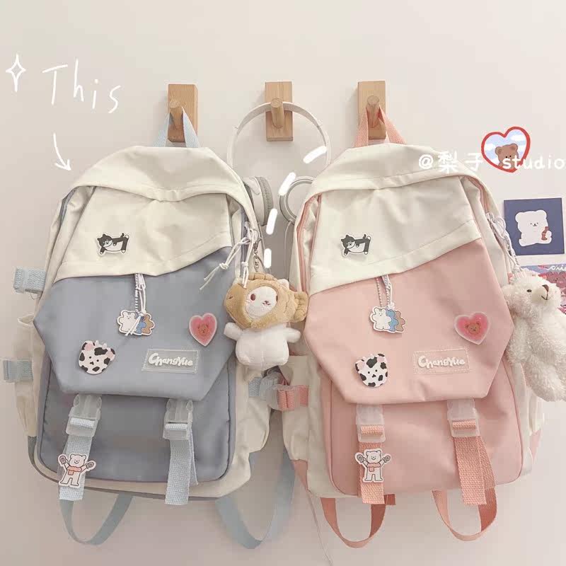 Fozens Junior High School Student Bag Han Edition Large Capacity High School Student Centenu Girl Bag Double Shoulder Bag 2021