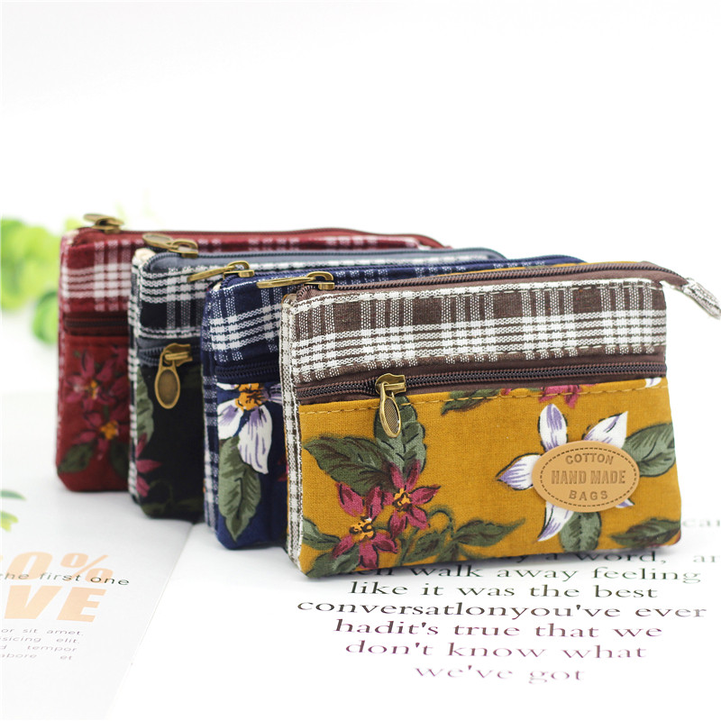 Small Money Bag Woman Multilayer Wallet Minimalist Canvas Card Bag Mini Cloth Bag BAG WITH ZERO MONEY BAG Coin Keybag