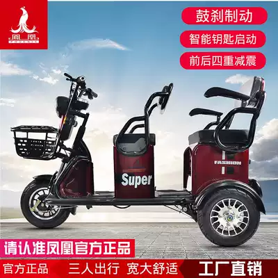 Phoenix mini electric tricycle household small pick-up and drop-off children and the elderly pull goods new closed with shed electric car