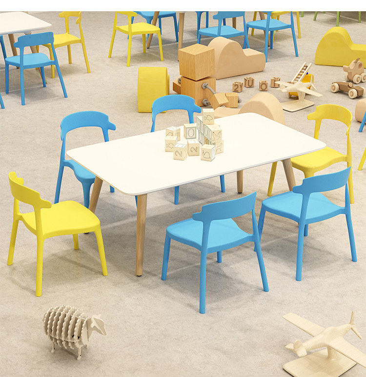 Детский стул 儿童椅子家用塑料加厚靠背小凳子幼儿园小餐桌小孩写字椅儿童餐椅