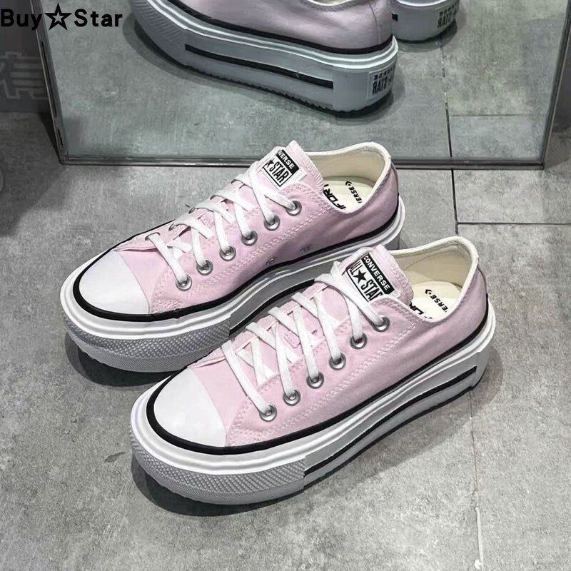 Converse All Star Double Double-Layered Thick-Soled Height-Increasing Canvas Shoes A16901C