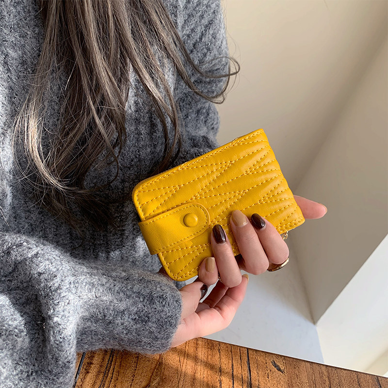 Leather driver's license card bag wallet all-in-one bag high-end leather case multi-card slot multi-function large-capacity compact pleated bag