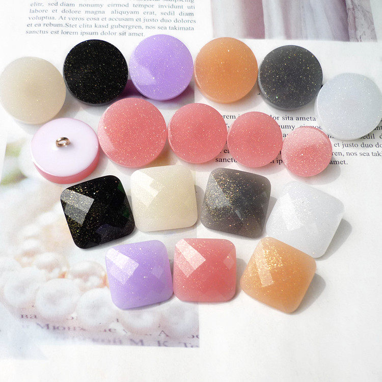 Exquisite round resin button pink coat windbreaker suit children's clothing dress cardigan sweater top female button