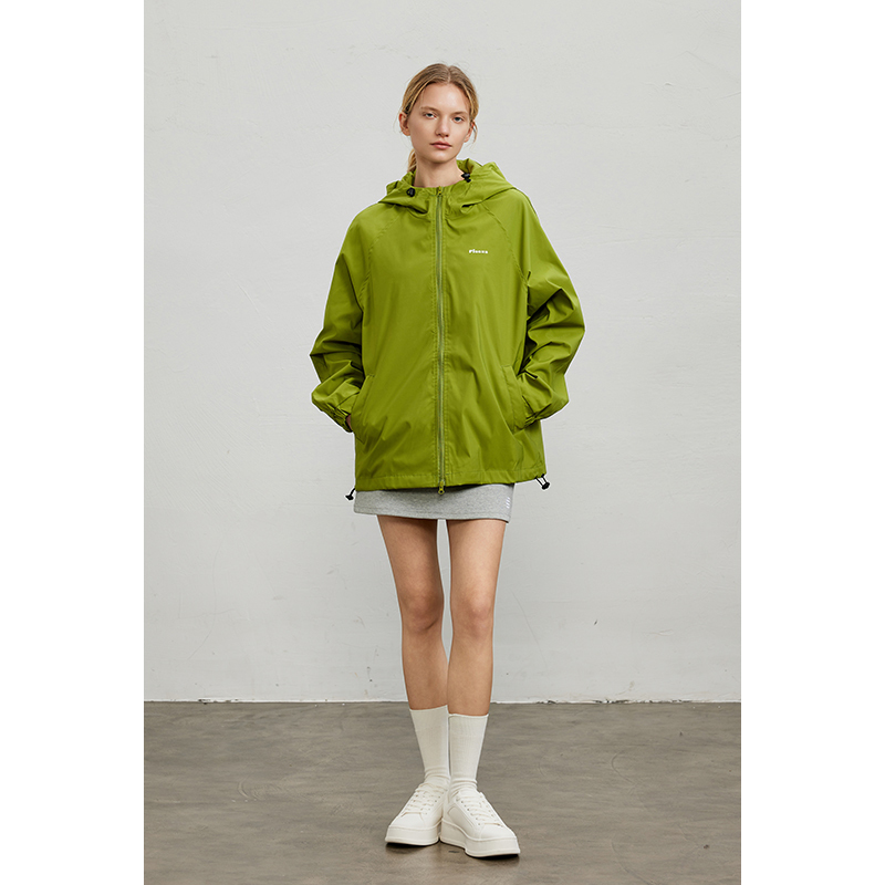Fissxs Spring & Fall Hooded Pure Color Jacket for Women, Casual Outdoor Simple Versatile Waterproof Jacket/Men and Women