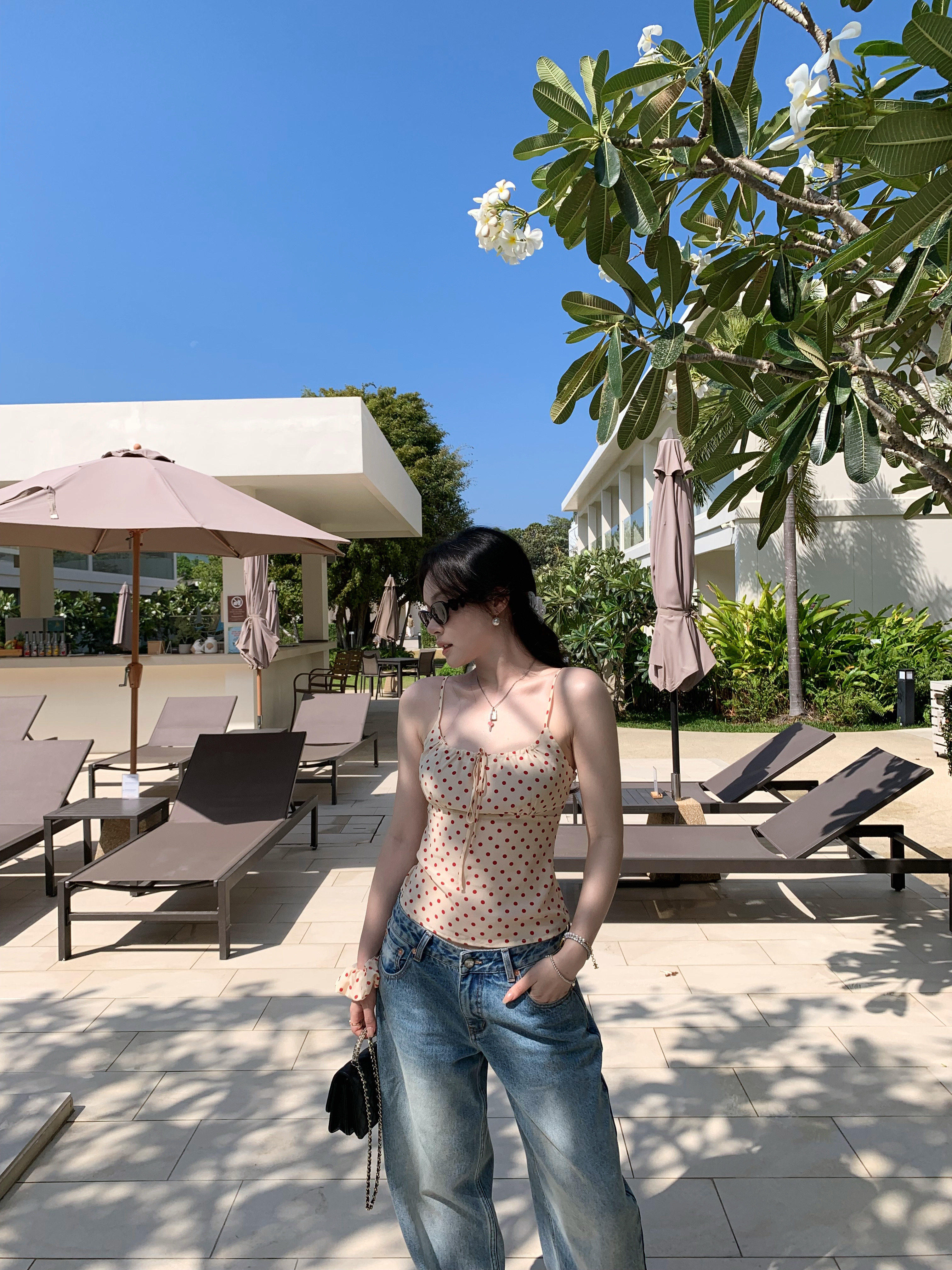 popchee | Белые женские baggy | Американские свободные широкие джинсы! Универсальный хит в стиле ins