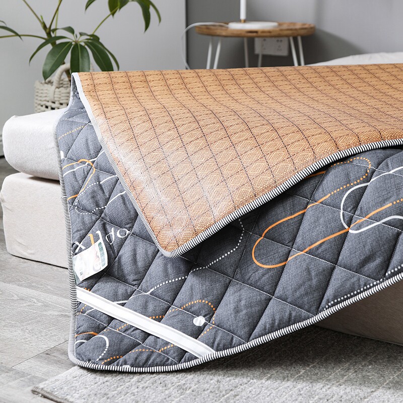 Mats summer, winter and summer double-sided dual-use bed mats on both sides with cool mat mattresses, students can be folded and washed