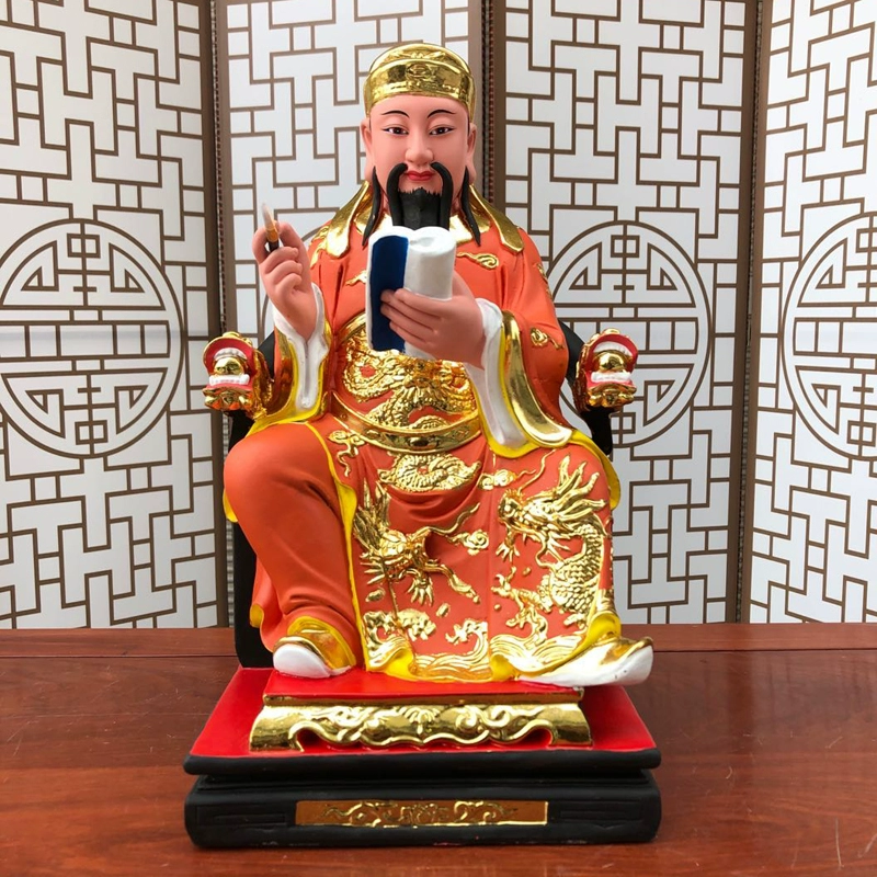 Tượng Thần Thành Phố 12 inch 16 inch, Thần Hộ Mệnh Đền Chenghuang Tướng quân Baojia Ping An trang trí Phật bằng nhựa - Trang trí nội thất