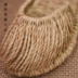 Handmade chung gai dầu đỏ quân đội nửa gói dệt nam và nữ thoáng khí xu hướng retro truyền thống cá tính sản phẩm mới giày lười nam hàng hiệu Sandal