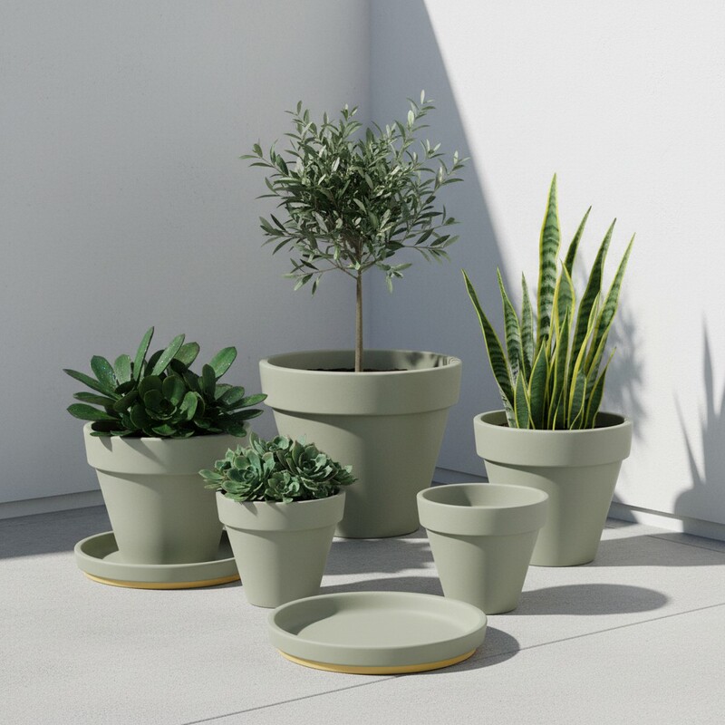 Small and Simple Gray Ceramic Flower Pot, Large Flower Vessel with Round Mouth for Planting Potted Plants, Home Decoration Small and Simple Gray Ceramic Flower Pot, Large Flower Vessel with Round Mouth for Planting Potted Plants, Home Decoration