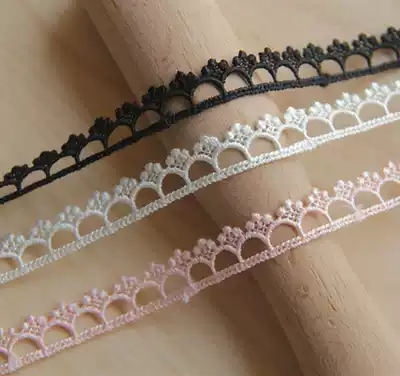D12F26 handmade DIY clothing accessories daily water soluble silk thread semi-circle dot embroidery lace lace width 1cm