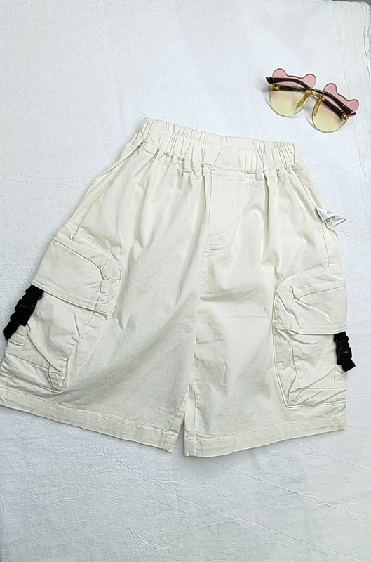 Mile Bear Summer New Boys' Shorts Cute Cartoon Shorts Cargo Pants Baby Shorts Woven Mid-Length Pants