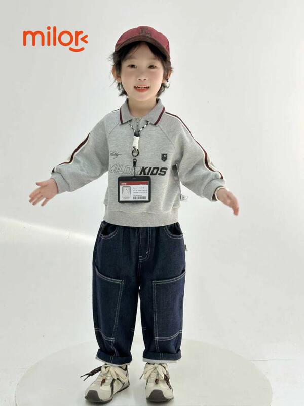 2026 New Autumn Style Boys' Polo Shirt Long-Sleeved T-Shirt Top Mw1181 Denim Pants Mw1060Cs62 2026 New Autumn Style Boys' Polo Shirt Long-Sleeved T-Shirt Top Mw1181 Denim Pants Mw1060Cs62