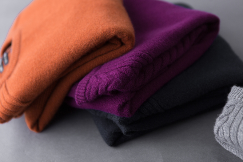 100% tinh khiết cashmere áo len nam vòng cổ xoắn hoa thanh niên thời trang dài tay áo len dày áo len áo len