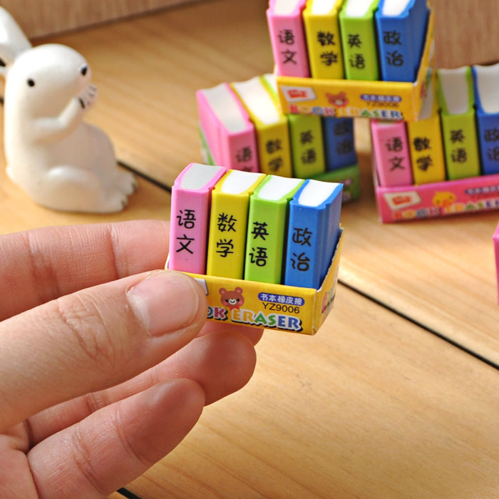 Small book book rubber rubber cute cartoon clean textbook styling creative stationery students special children's prize