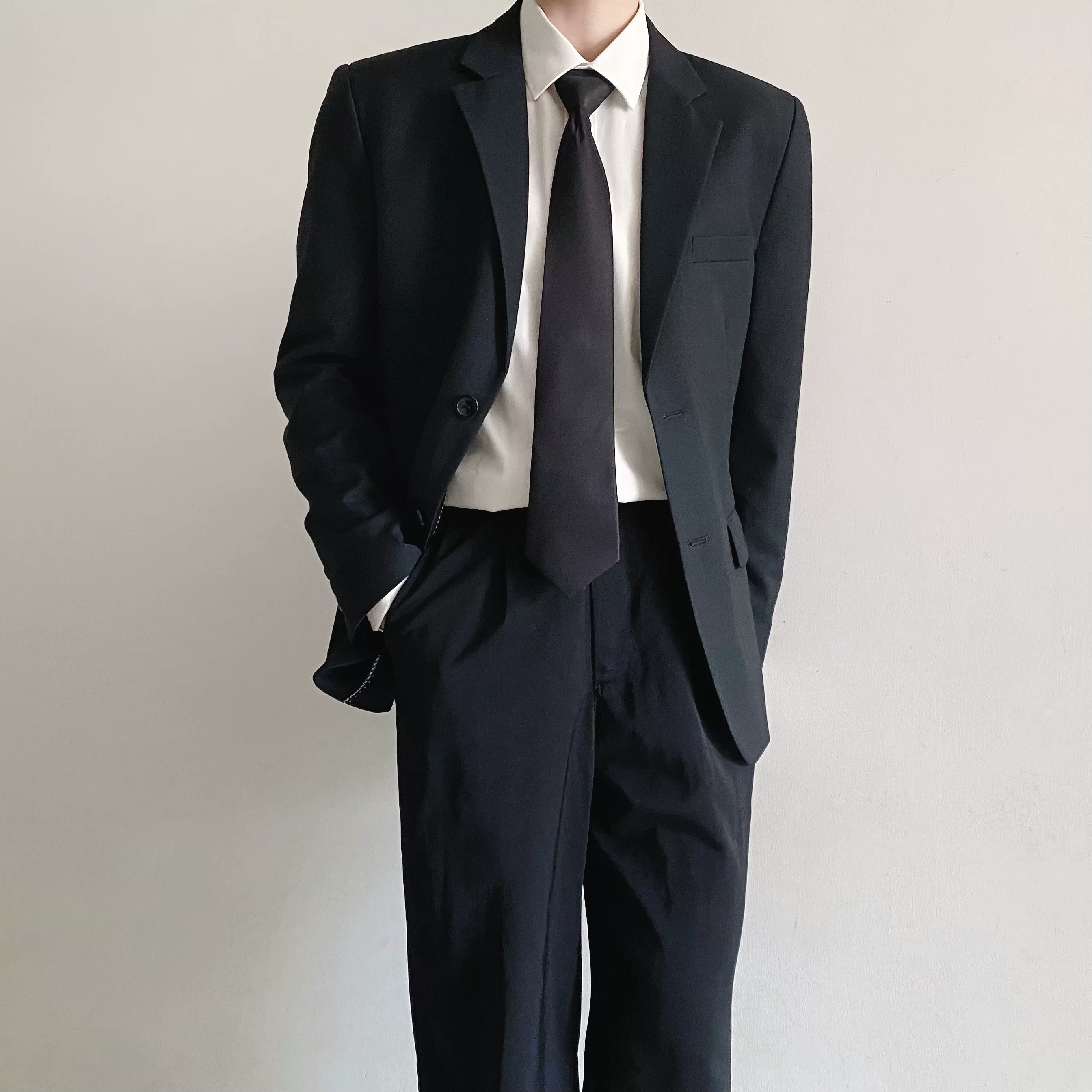 Мужской классический костюм, для студентов, slim fit, стиль высокого качества