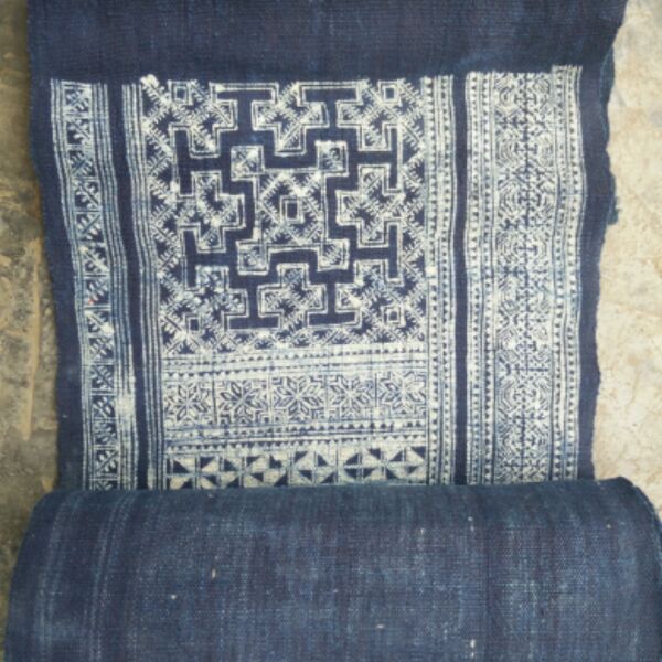 Hemp cloth handwoven pure hemp cloth wax dyed skirt corner hemp cloth artificial making