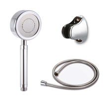 Space aluminum shower head pressurized handheld water heater Rain bathroom shower head Shower flower drying set