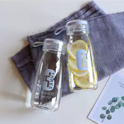 Personality digital plastic cup Portable student cup Creative small fresh water cup Female simple trend drop-proof accompanying cup