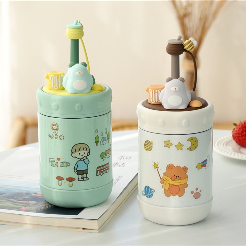 Brief LOVELY INSULATED CUP LADY HOME OFFICE COLD EXTRACTION CUP COFFEE MESH RED STRAW 304 STAINLESS STEEL WATER CUP