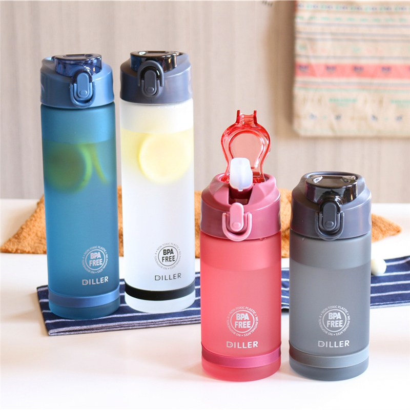 Frosted Large Capacity Straw Cup Adult Portable Pregnant Woman Anti Leakage Cup Fitness Plastic Anti-Fall Adult Sports Water Cup