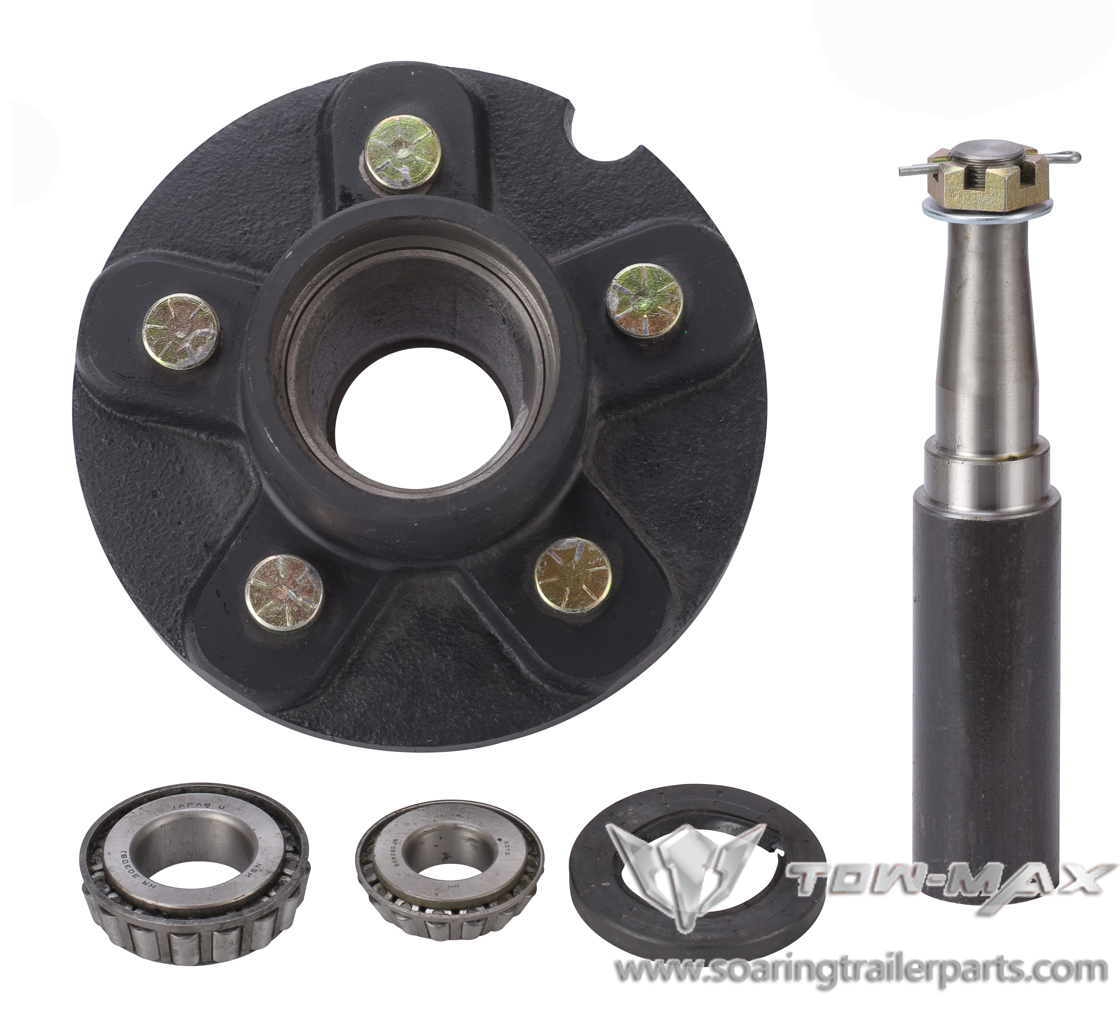 High quality tow wheel hub short shaft Half axle motorhome axle Rear axle 5 holes 114.3 modified axle Haba head