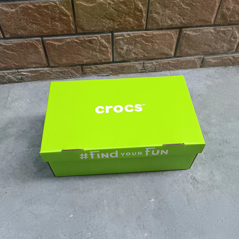 100 Pieces in Stock Crocs Beach Clogs New Fingerprint Shoes Crocs Men's Sandals with Box Free Shipping