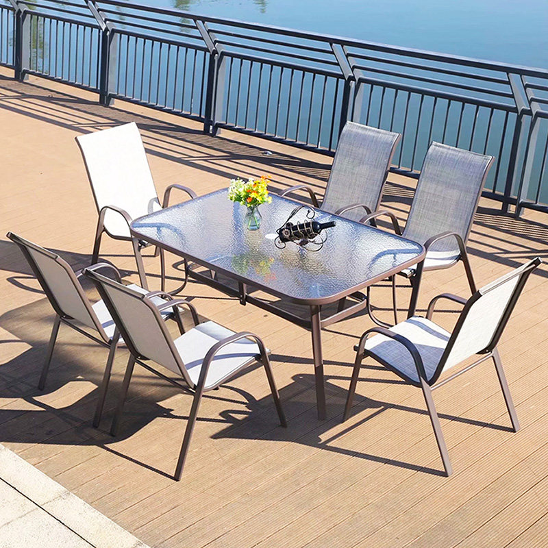 Outdoor Table And Chairs Patio Garden Waterproof Sunscreen Yard Iron Art Table Outdoor Net Red Coffee Hall Milk Tea Shop Table