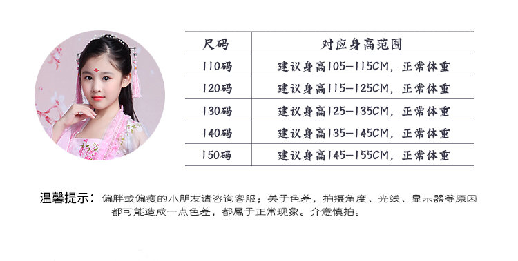 Trang phục cổ tích của trẻ em Tang Chaogui Trang phục Trang phục Công chúa Trailing Dress Cải thiện Hanfu Dance Photo Studio - Trang phục thời trang be gái 10 tuổi