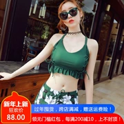 Áo tắm nữ sợi Baibao 2018 váy xẻ ngực nhỏ khoe bikini ba mảnh gợi cảm áo tắm hot suối hàn quốc