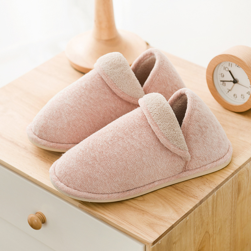 South Korea Home Cotton Shoes Bag heel Moon Shoes Winter Thickening Non-slip Lovers Home Slippers Men Cotton Shoes Women Pure Cotton Boots