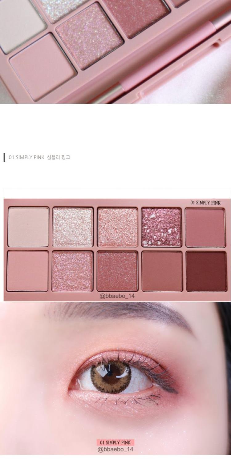 CLIO 珂 Leo 10 màu hồng sa mạc mười màu phấn mắt ngọc trai tỏa sáng sa mạc khô hồng thay thế HUDA - Bóng mắt bảng màu mắt etude house