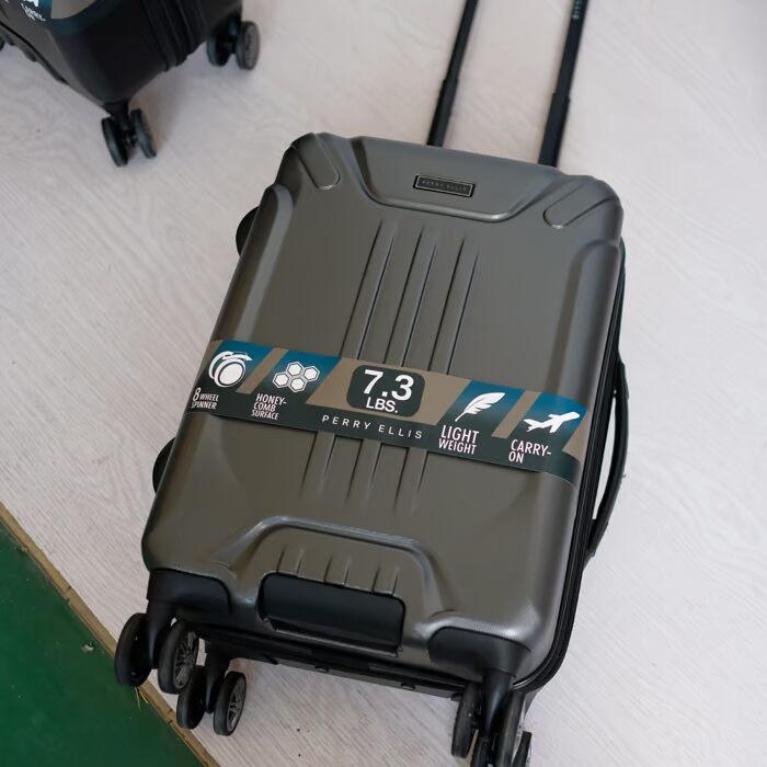 Nam tính! Ultralight PC nguyên chất có thể đeo được câm bánh xe lớn Trường hợp xe đẩy của Mỹ vali lusetti