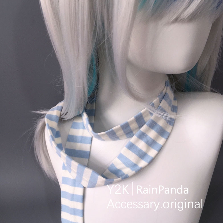 Subculture Scarf Y2K Two-Dimensional Striped Punk Harajuku Y2K Style Dopamine Accessory Thin Neck Scarf ins Subculture Scarf Y2K Two-Dimensional Striped Punk Harajuku Y2K Style Dopamine Accessory Thin Neck Scarf ins