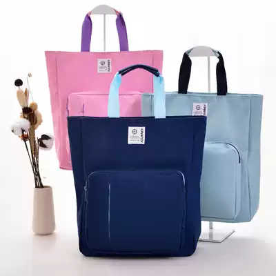 Deli 72499 tote bag A4 large-capacity student tutoring bag Bag storage clip Simple test paper book organization textbook test paper multi-purpose make-up class bag creative folder large bag