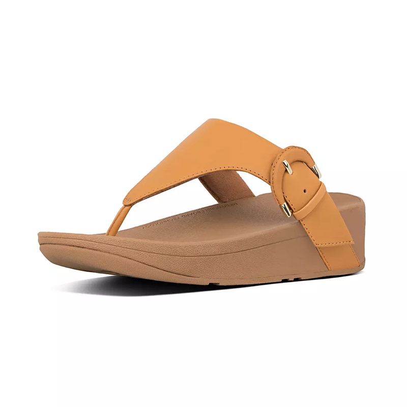 Fitflop Original Women's Summer Flip-Flops, Fashionable Genuine Leather Thick-Soled Trendy Beach Sandals, Thong-Style Sandals