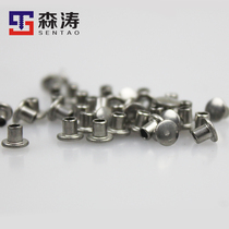 Authentic 304 stainless steel half hollow rivet factory direct flat round head half hollow stainless steel rivet 3-1