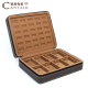 High-grade leather zipper double open portable jewelry box ring earrings necklace bracelet storage box multifunctional