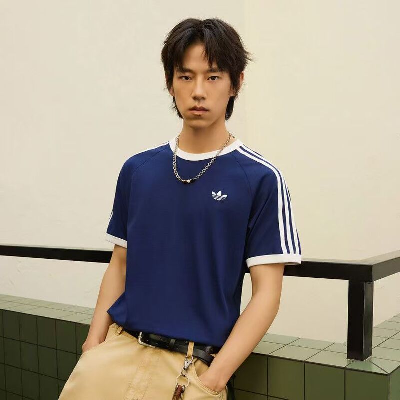 Adidas/Adidas Trefoil Summer Men's Comfortable and Breathable Sports Casual Short-Sleeved T-Shirt Hz9634