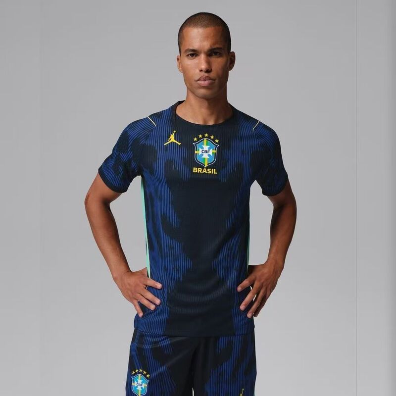 Nike/Nike Jordan Season Brazilian National Team Away Player Version Football Jersey Men's Iu1074-417 Nike/Nike Jordan Season Brazilian National Team Away Player Version Football Jersey Men's Iu1074-417