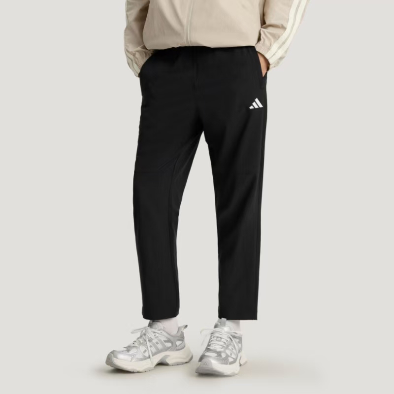 Adidas Fashionable, Comfortable, Versatile, Skin-Friendly, Quick-Drying, Nine-Point Casual Pants for Men, Black Kc2877