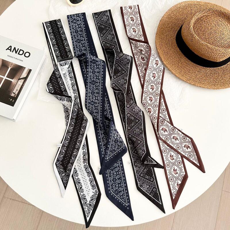 Polyester Fiber Paisley Long Decorative Scarf, Neckerchief, Headband, Hair Tie, Turban, Streamer, Fashion Belt, Korean Style Polyester Fiber Paisley Long Decorative Scarf, Neckerchief, Headband, Hair Tie, Turban, Streamer, Fashion Belt, Korean Style