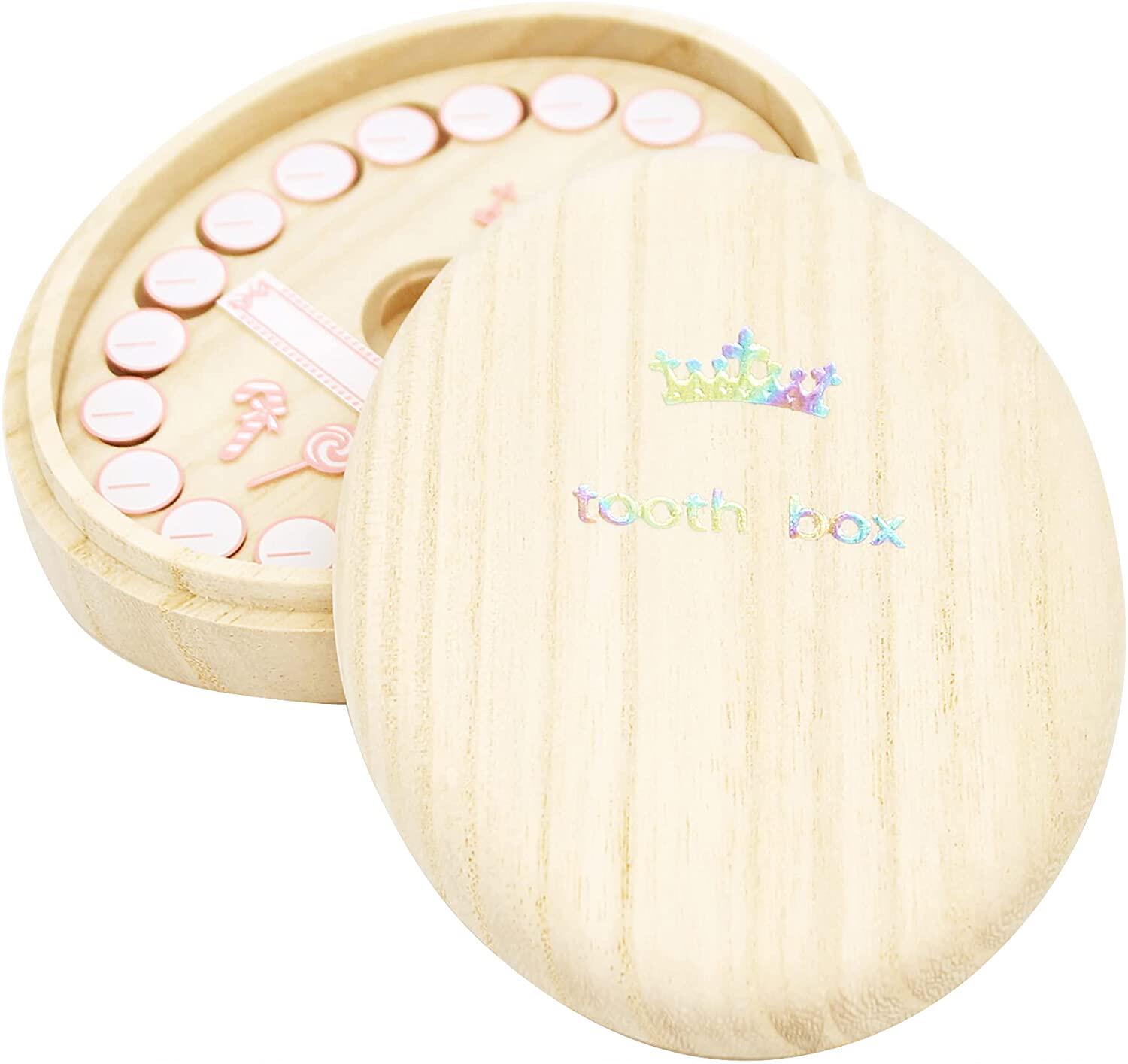 Japan imports bjorn tung wood children's milk tooth preservation case for tooth change collection case drop of tooth box full moon gift-Taobao
