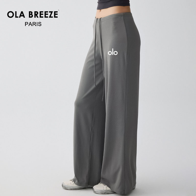American Ola Breeze Lazy Style Drapey Loose Wide-Leg Yoga Pants for Women, Quick-Dry Slimming Drawstring Sports Pants