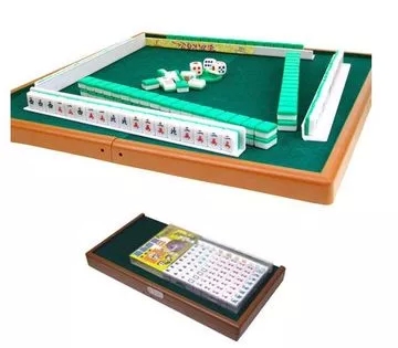 Solid carved mini mahjong 15mm # dormitory travel mini small mahjong card with table card ruler