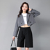 2020 quần mùa xuân / hè mới thời trang Hàn Quốc phiên bản Năm điểm Drop cao eo Chân Straight Casual Pants Suit 