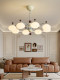 French-Style Cream-Colored Living Room Chandelier, Vintage Retro High-End Bedroom Dining Room Lamp, Creative Flower Bud Hall Lighting