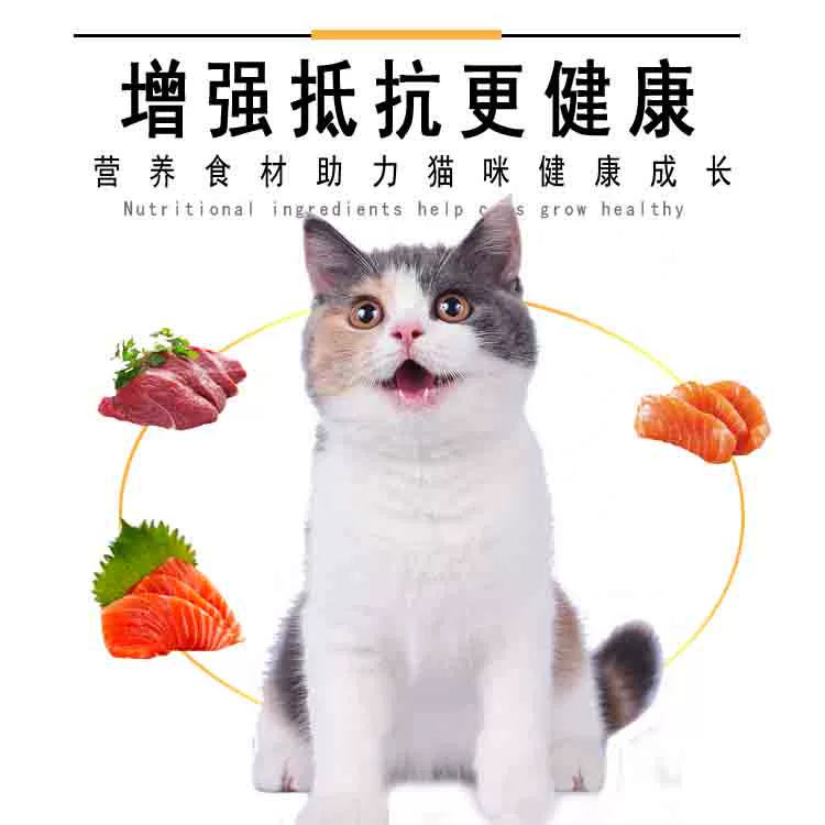 Thức ăn cho mèo mát 500g cá biển sâu ngăn ngừa bóng tóc mèo con mèo mèo miệng mèo thức ăn dinh dưỡng - Cat Staples