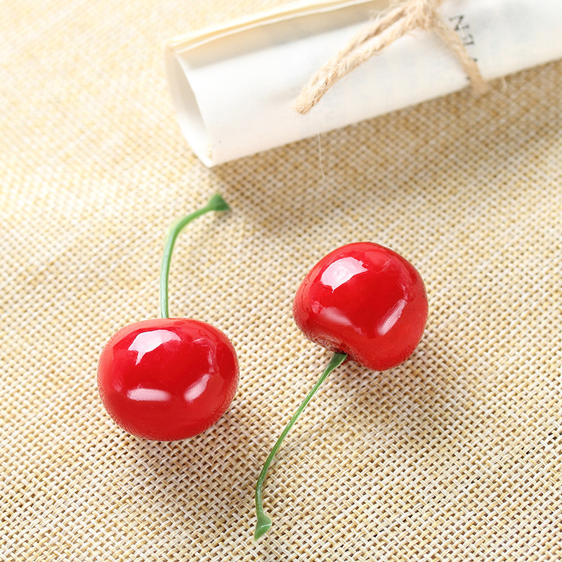 Taobao photo props decoration simulation fruit cherry 10 price online shop cake dessert shooting decoration