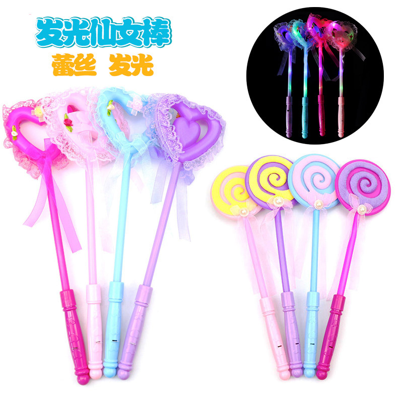 New Piggy Glowing Fairy Awesome Sparkling Firefly Children Kindergarten Magic Baton to Push Small Gift Toy Batches