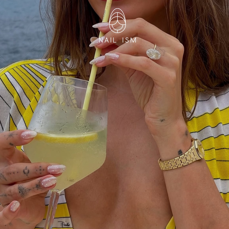 【Nailism Polka Dot Series】Hailey's Same Style Polka Dot Manicure, Island Vacation, European and American High-End